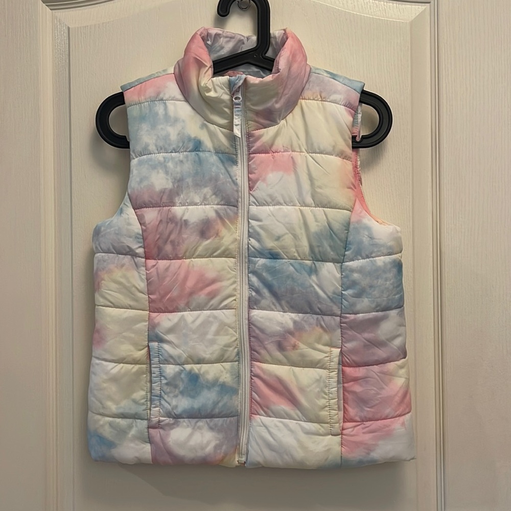 So Brand Tie-dye Puffer Vest Girls Size 14/16